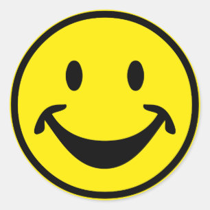 Sticker Rond Jaune amusant + votre dos. & idées