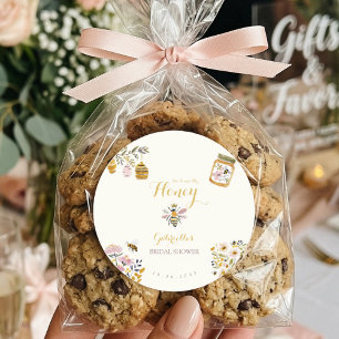 Sticker Rond Jaune Beurre Elle a Trouvé Son Parti de Mariage de