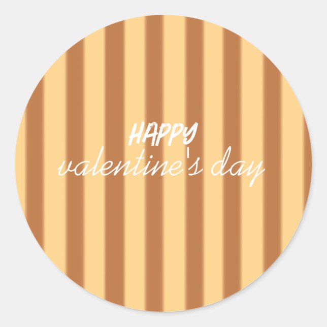 Sticker Rond Jaune - Brown Saint Valentin (Devant)