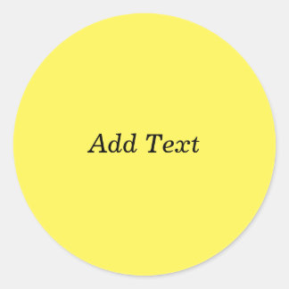 Sticker Rond Jaune Créez votre propre ajouter du texte