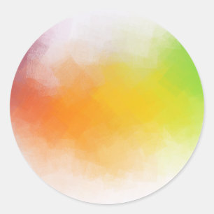 Sticker Rond Jaune Orange Bleu Vert Rose Rouge Abstrait