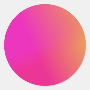 Sticker Rond Jaune orange rose Ombre