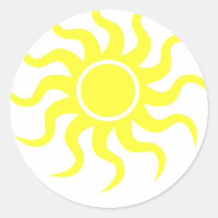 Sticker Rond Jaune-Soleil Tribal