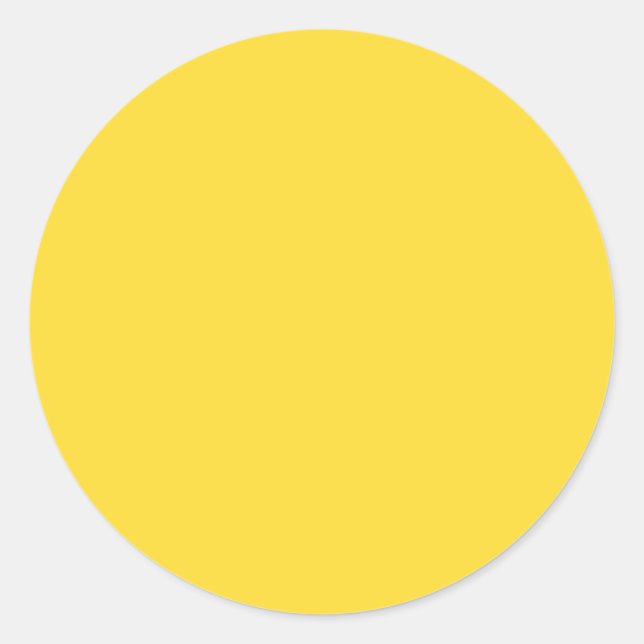 Sticker Rond Jaune Soleil Uni | Classique Élégant (Devant)