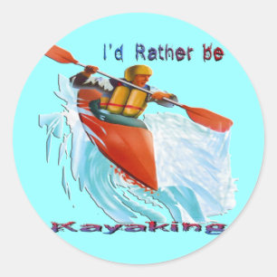 Sticker Rond J'aurais plutôt 2 ans Kayaking