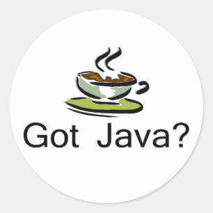 Sticker Rond Java obtenu