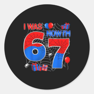 Sticker Rond J'avais 6 ans maintenant j'ai 7 ans garçon enfants