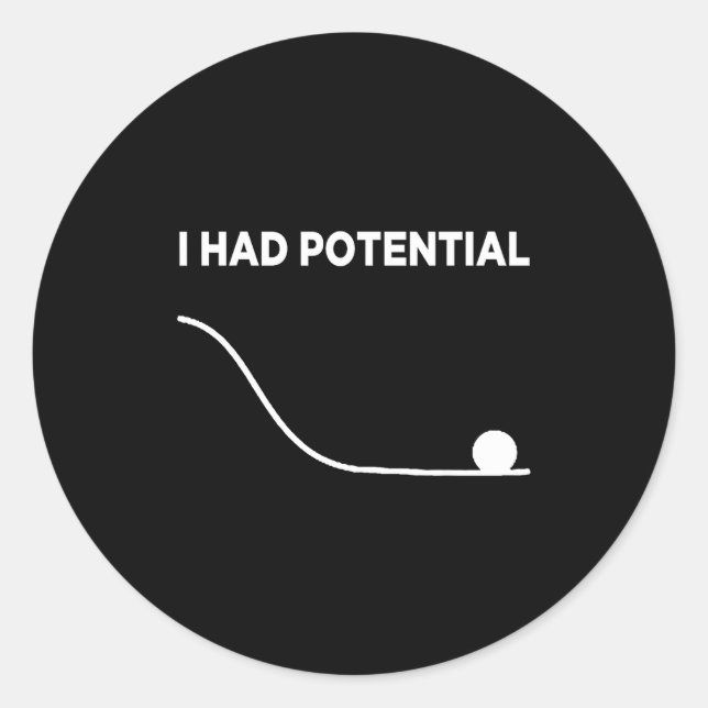 Sticker Rond J'avais un T-shirt Potentiel.png  (Devant)