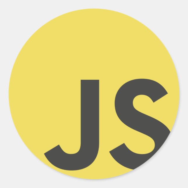 Sticker Rond Javascript (Devant)