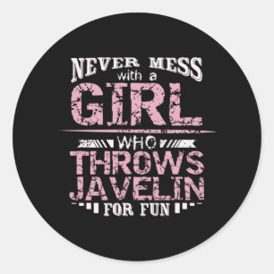 Sticker Rond Javelin Girl