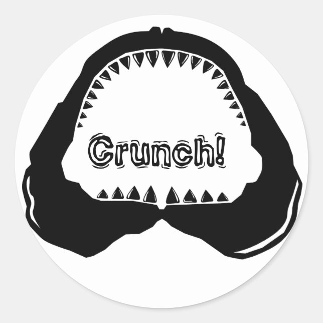 Sticker Rond Jaw de requin (Devant)