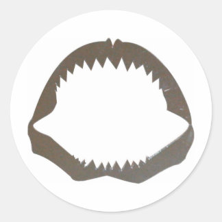 Sticker Rond Jaws de requin Chrome
