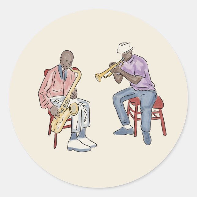 Sticker Rond Jazz (Devant)
