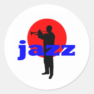 Sticker Rond Jazz Player