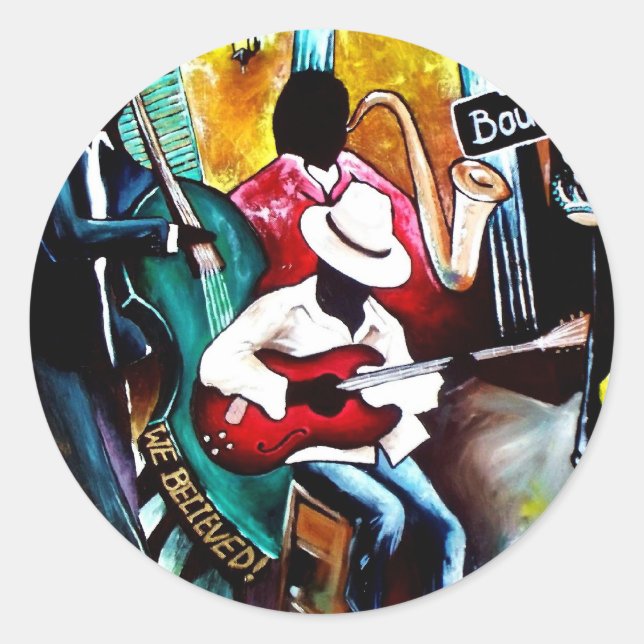 Sticker Rond Jazz sur Bourbon St.jpg (Devant)