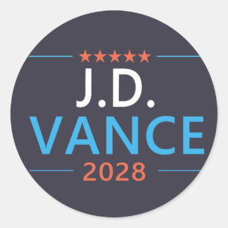 Sticker Rond JD Vance 2028 Patriotique Républicain