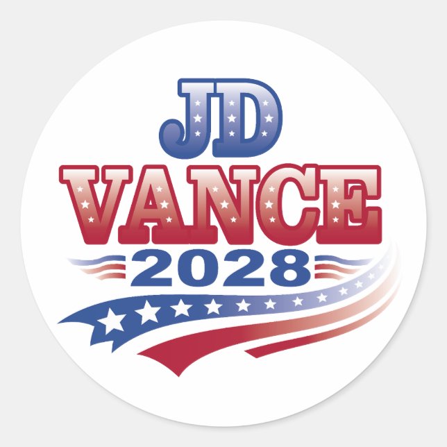 Sticker Rond JD Vance 2028 (ssol) (Devant)