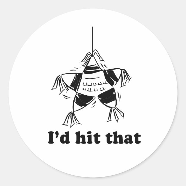 Sticker Rond Je baiserais ça (Devant)