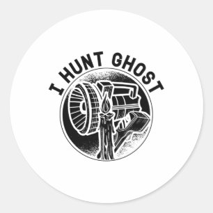 Sticker Rond Je Chasse Fantôme Paranormal Fantôme Chasse Fantôm