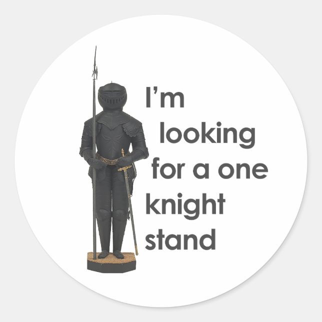 STICKER ROND JE CHERCHE UNE AVENTURE D'UNE NUIT (Devant)