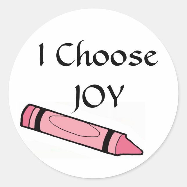 Sticker Rond JE choisis JOY (Devant)