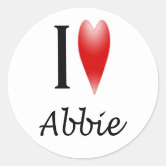 Sticker Rond Je Coeur Abbie