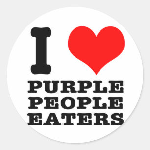 STICKER ROND JE COEUR (AMOUR) LES GENS PURPLES MANTER