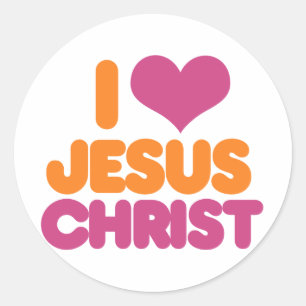 Sticker Rond Je Coeur Jésus Christ