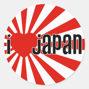 Sticker Rond Je Coeur le Japon !