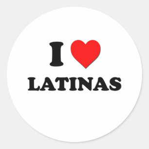 Sticker Rond Je Coeur les latinos