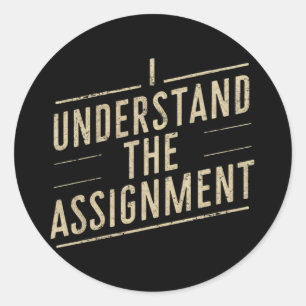 Sticker Rond Je comprends l'affectation Vote Kamala's 2024