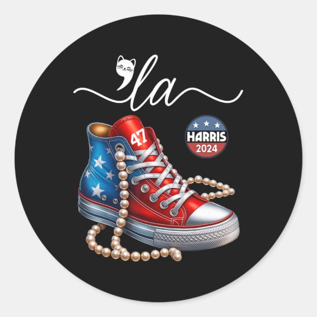 Sticker Rond Je Comprends L'Ignment Comma La Cute Chaussures 20 (Devant)