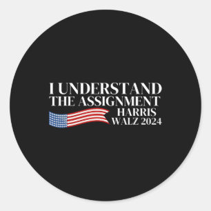 Sticker Rond Je Comprends L'Ignorance Kamala Harris Tim Wheimer