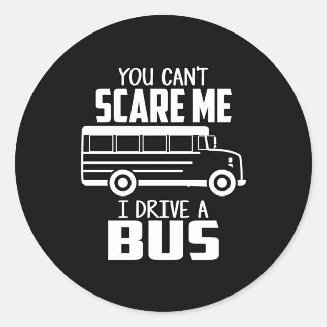 Sticker Rond Je Conduis Un Bus (Devant)
