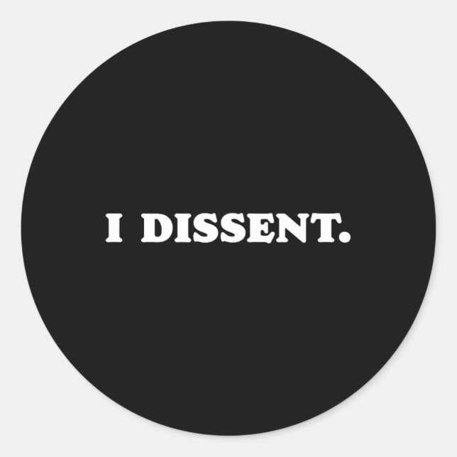 Sticker Rond Je conteste Funny résiste à la conception minimali (Devant)