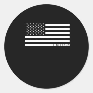 Sticker Rond Je conteste le drapeau américain 1