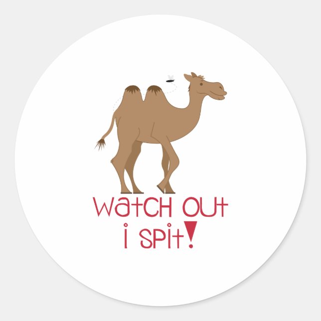 Sticker Rond Je crache (Devant)