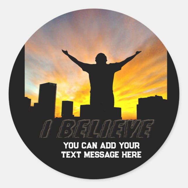 Sticker Rond Je crois #2_ (Devant)