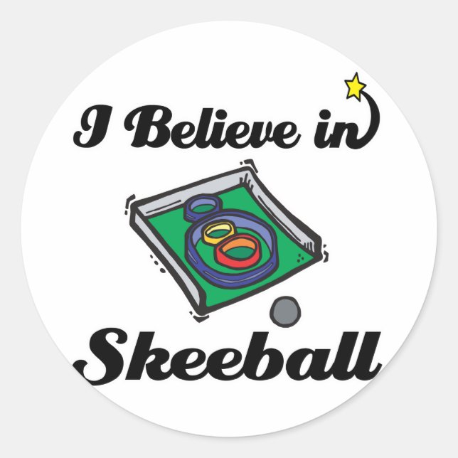 Sticker Rond je crois au skeeball (Devant)