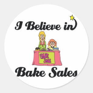 Sticker Rond je crois aux ventes de pâtisseries