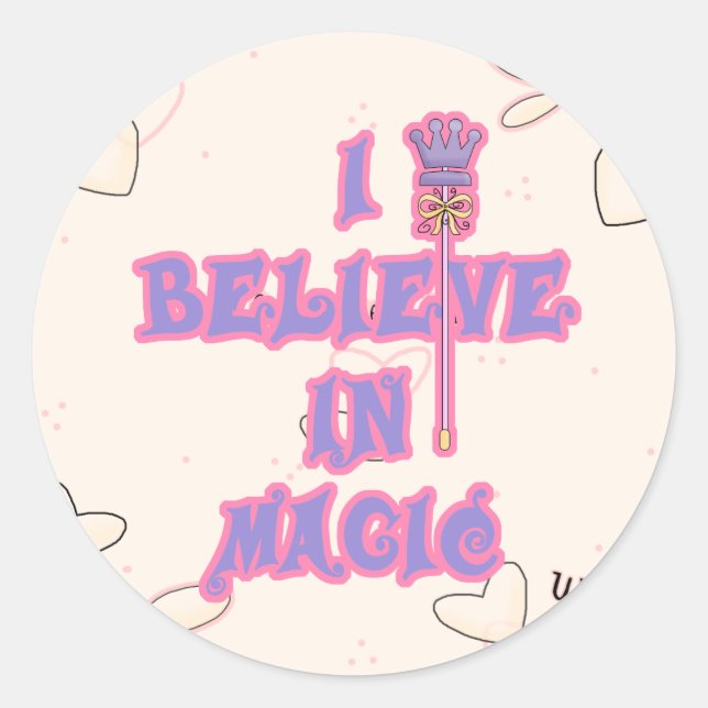 Sticker Rond Je crois en la magie (Devant)