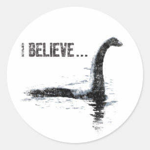 Sticker Rond Je crois… le monstre de Loch Ness