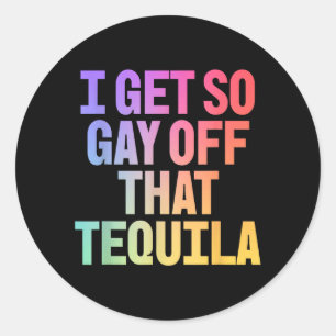 Sticker Rond Je deviens tellement gay avec cette esthétique drô