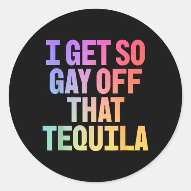Sticker Rond Je deviens tellement gay avec cette esthétique drô (Devant)