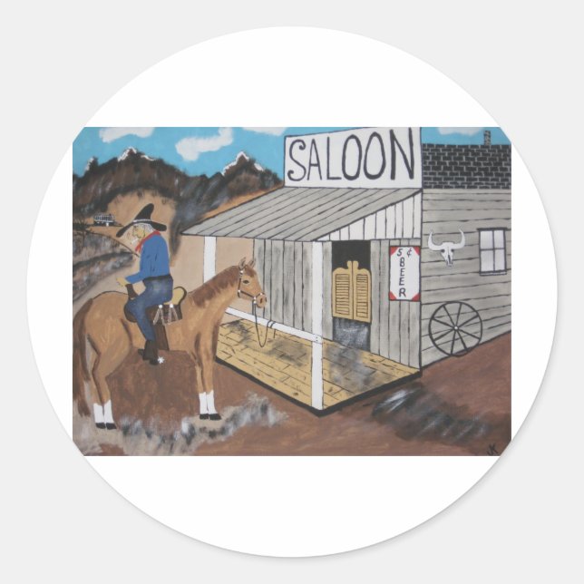 Sticker Rond Je Devrais Cesser De Boire. (Devant)