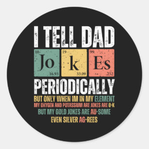 Sticker Rond Je Dis À Papa De Plaisanter Périodiquement Mais Se