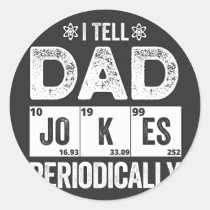 Sticker Rond Je Dis À Papa Des Blagues Périodiquement