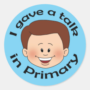 Sticker Rond Je donne une conférence en primaire