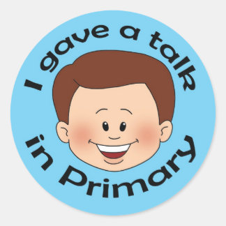 Sticker Rond Je donne une conférence en primaire