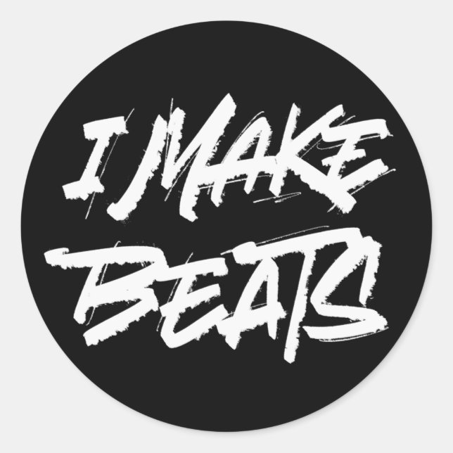 Sticker Rond Je fais des beats (Devant)